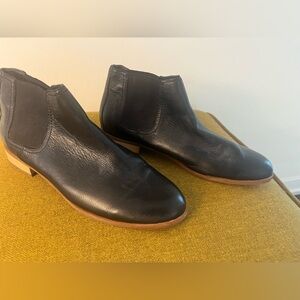 Frye Black Leather Ankle Boots